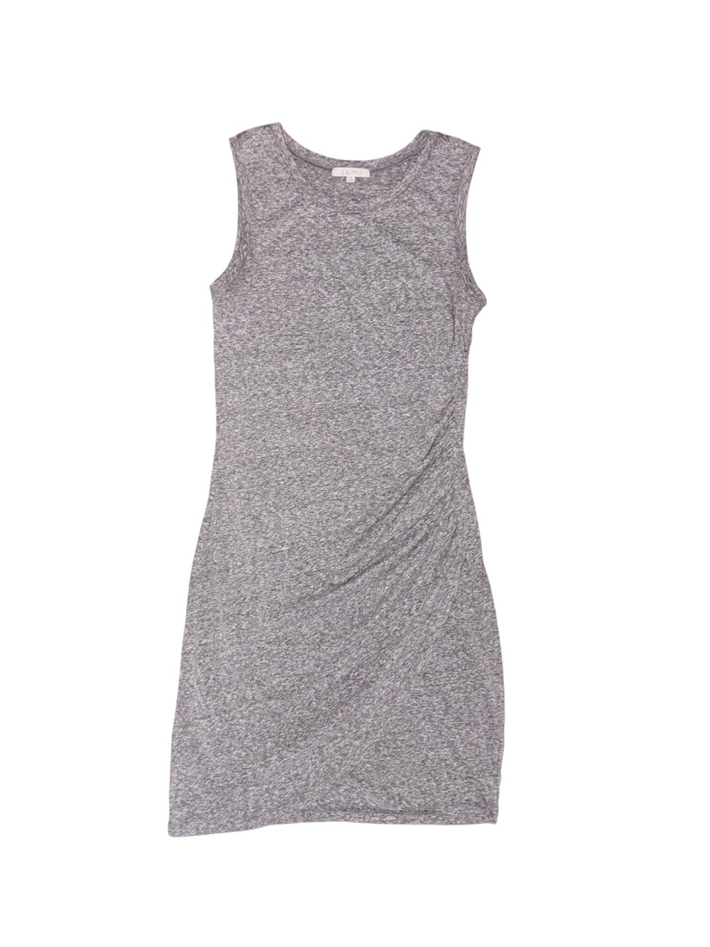 Z Supply Sleeveless Heather Gray Ruched Mini Dress - Picture 6 of 10